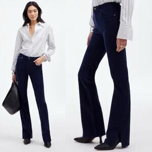 Madewell The kick out Full length corduroy pants True Midnight size 31 Western